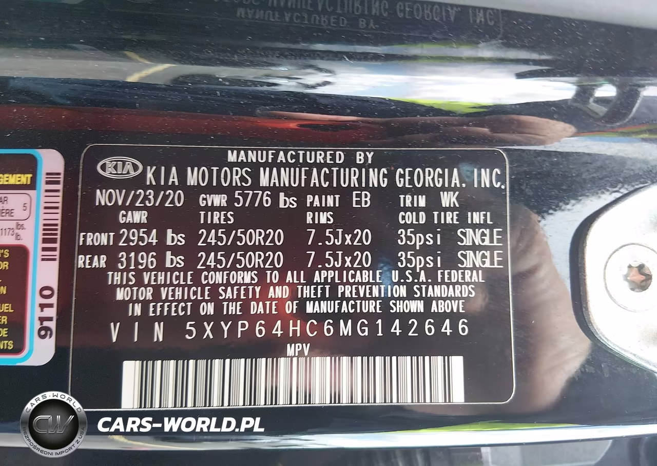 2021 Kia Telluride S VIN:5XYP64HC6MG142646 - 9