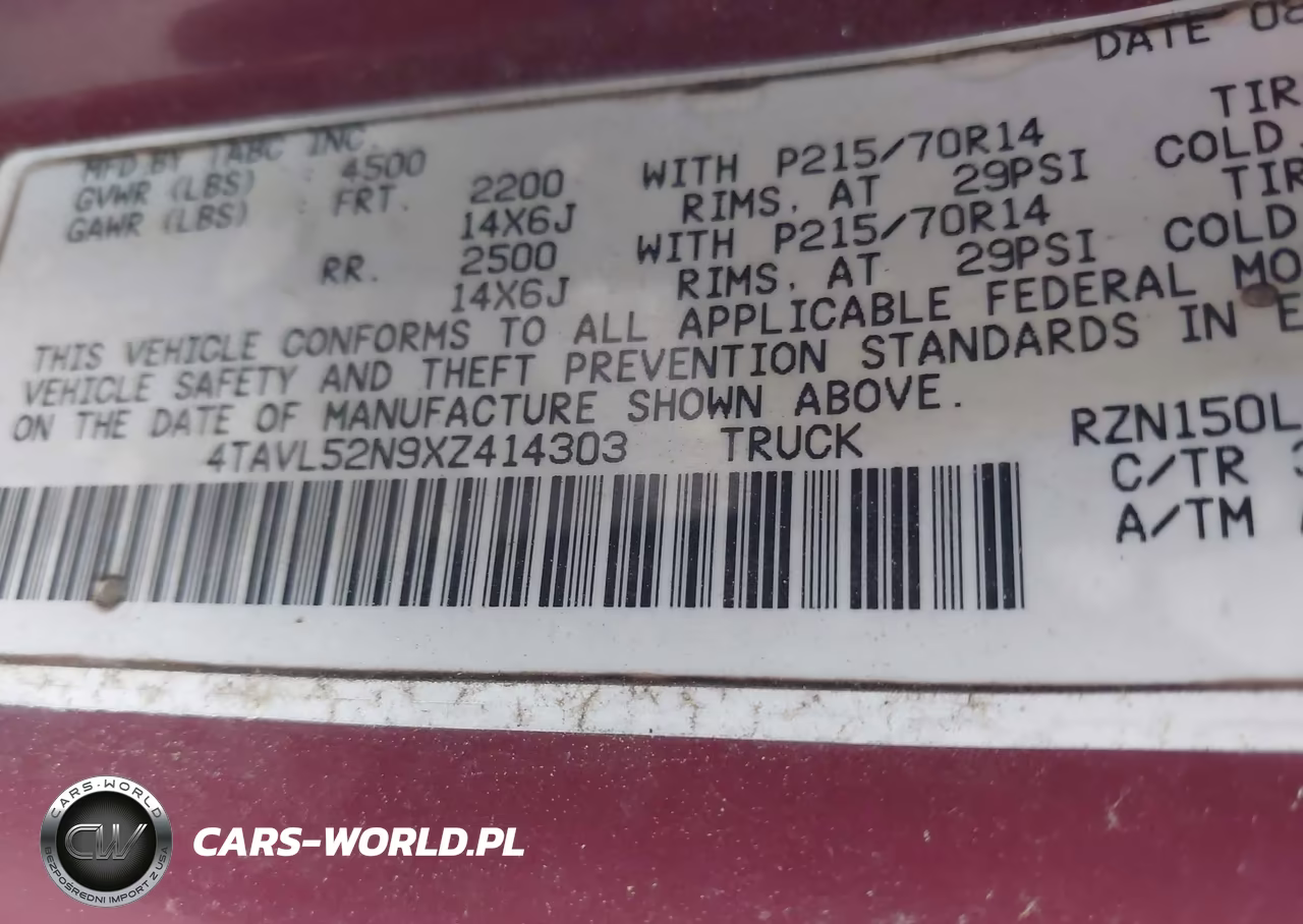 1999 Toyota Tacoma VIN:4TAVL52N9XZ414303 - 9