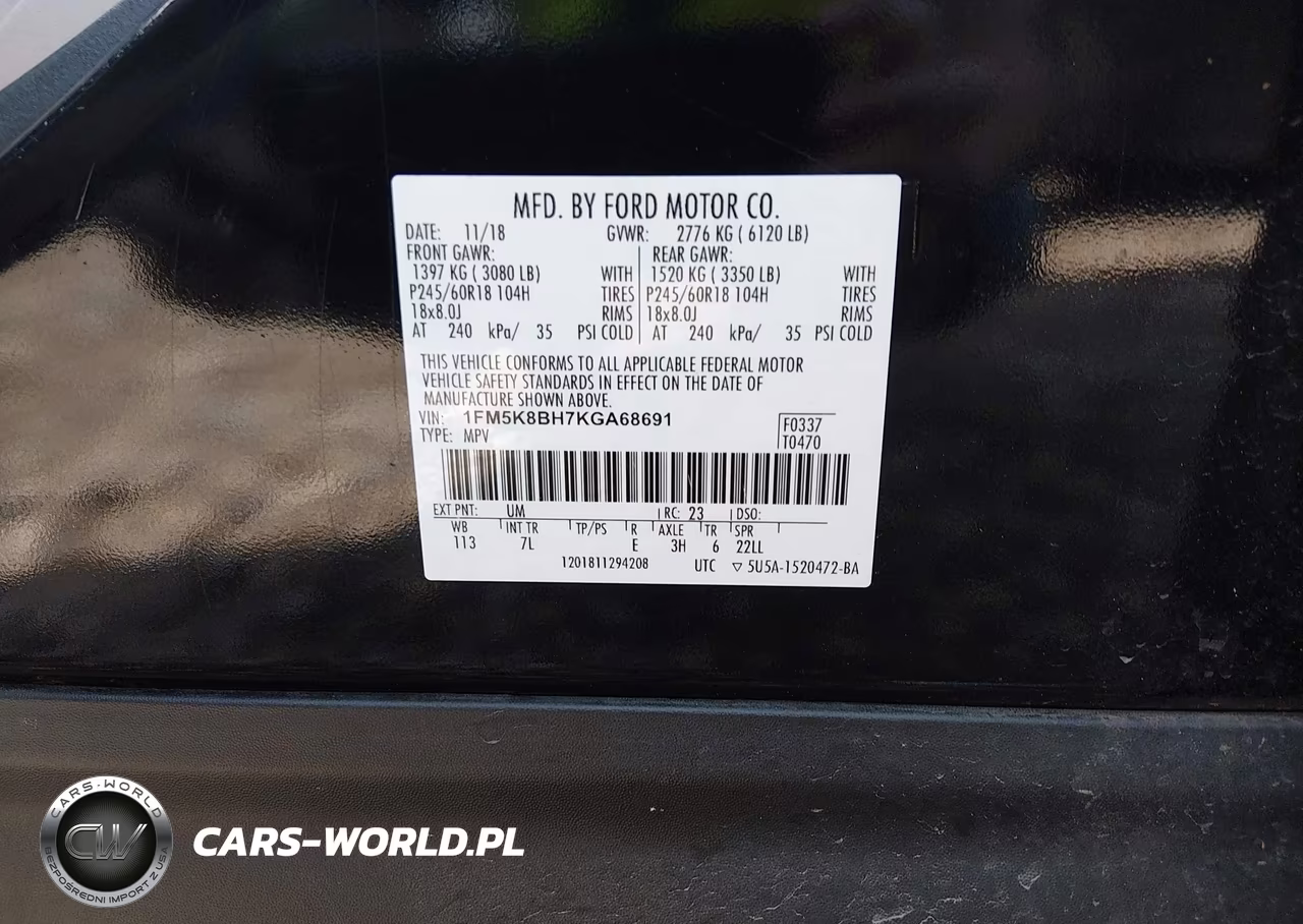 2019 Ford Explorer VIN:1FM5K8BH7KGA68691 - 9