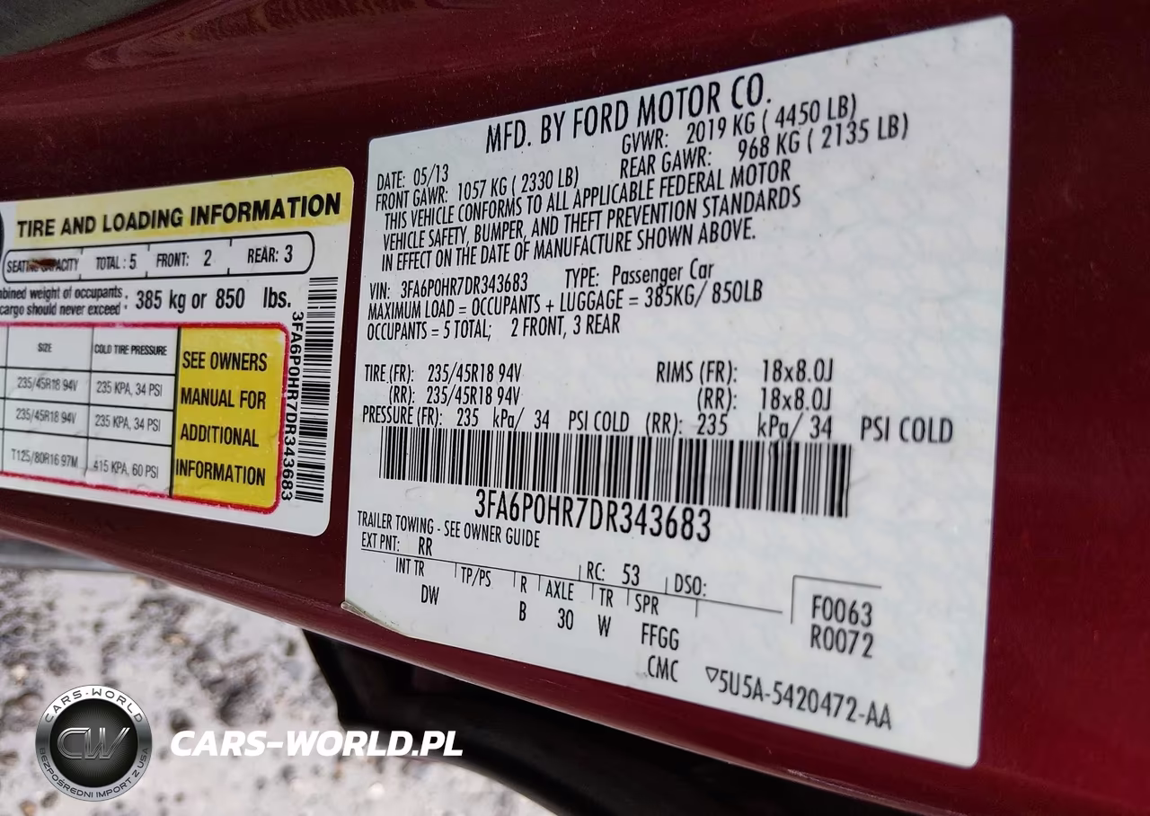 2013 Ford Fusion Se VIN:3FA6P0HR7DR343683 - 9