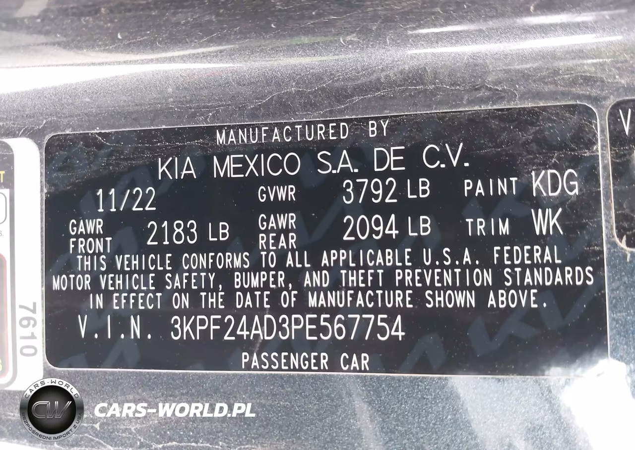 2023 Kia Forte Lxs VIN:3KPF24AD3PE567754 - 9