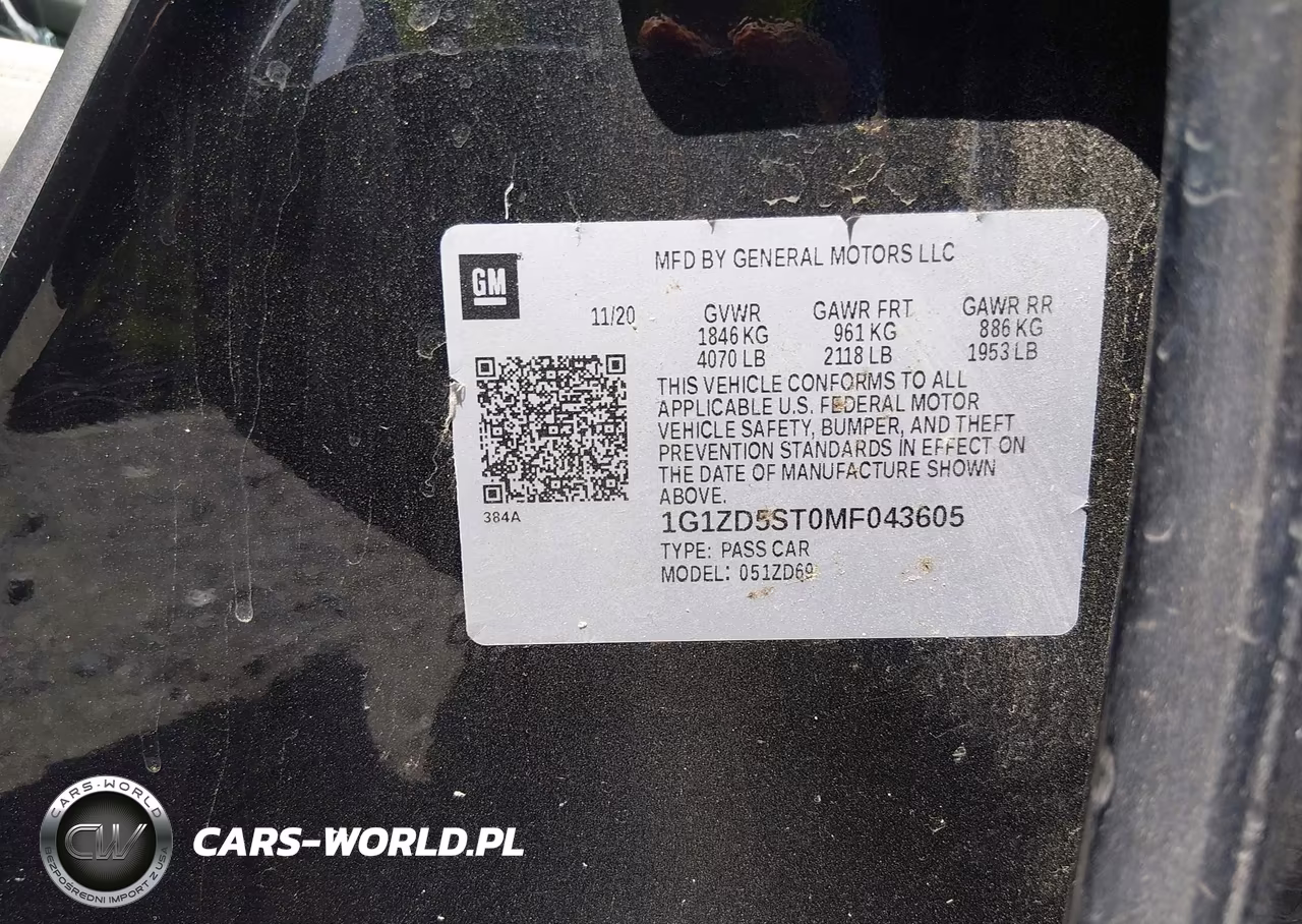 2021 Chevrolet Malibu Fwd Lt VIN:1G1ZD5ST0MF043605 - 9