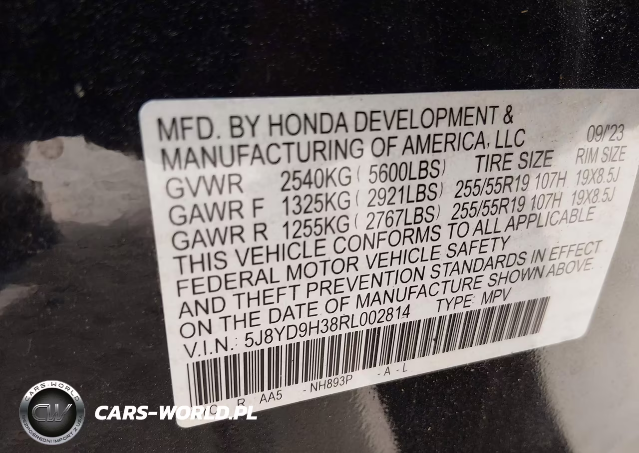 2024 Acura Mdx Standard VIN:5J8YD9H38RL002814 - 9