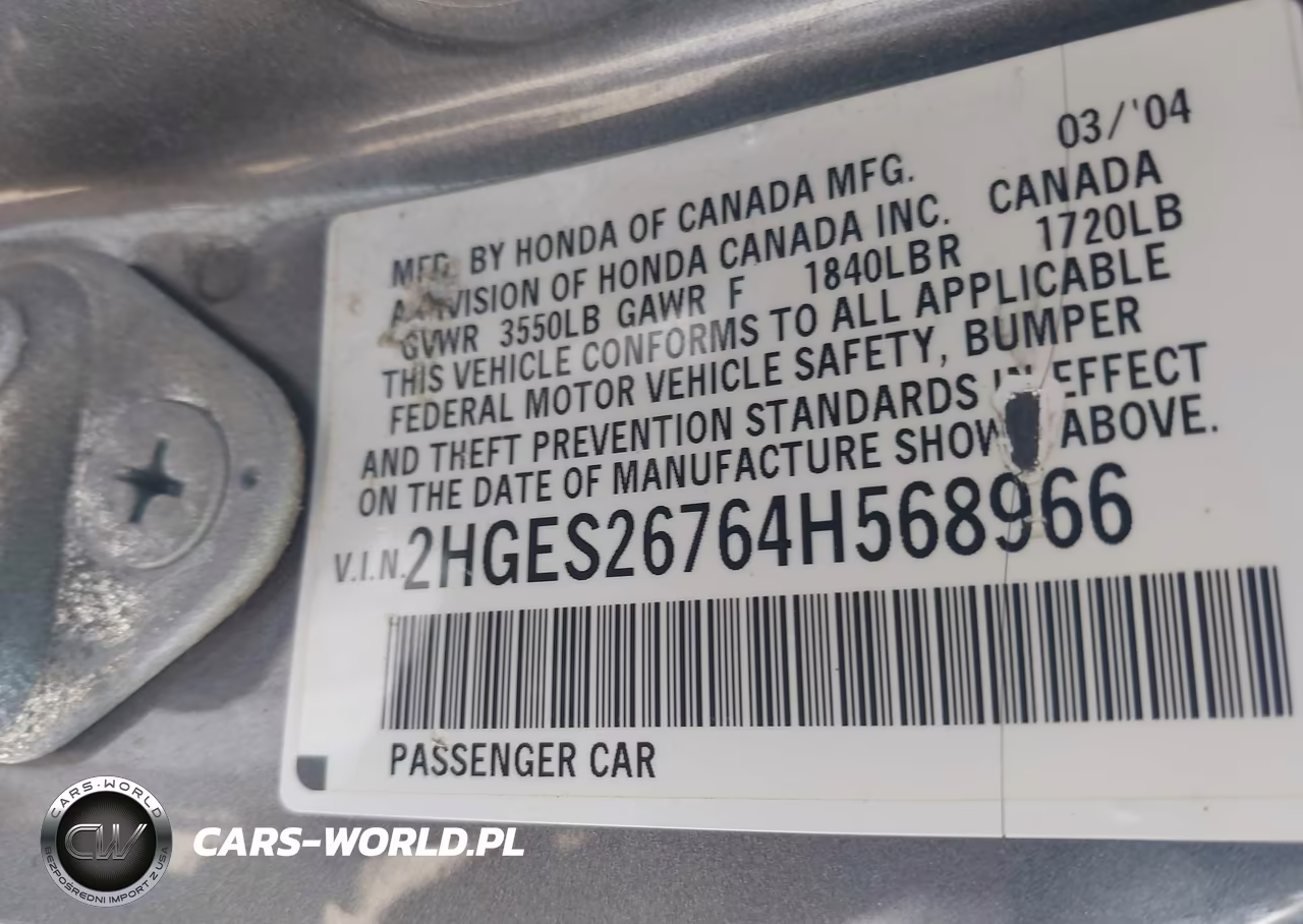 2004 Honda Civic Ex VIN:2HGES26764H568966 - 9