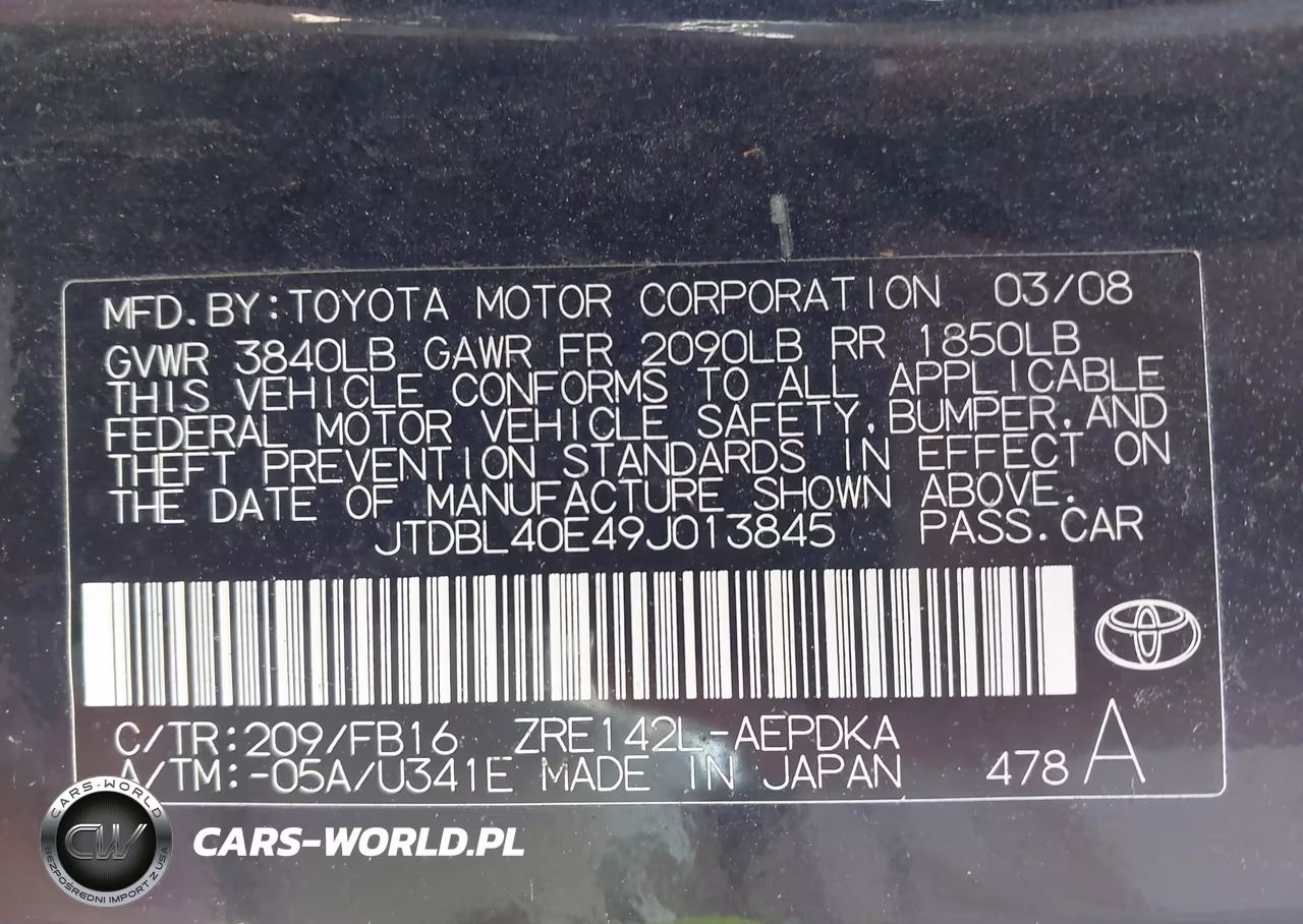 2009 Toyota Corolla Le VIN:JTDBL40E49J013845 - 9