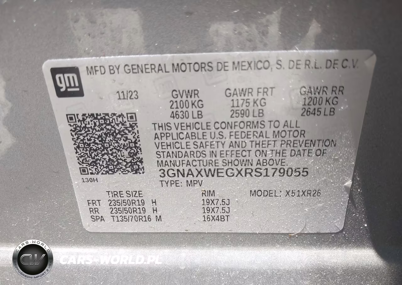 2024 Chevrolet Equinox Awd Rs VIN:3GNAXWEGXRS179055 - 9