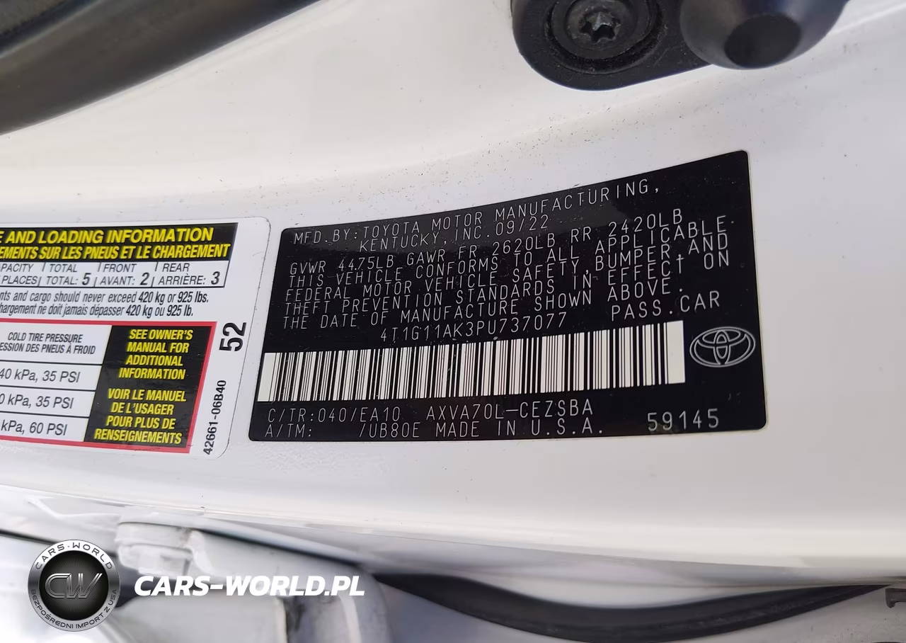 2023 Toyota Camry Se VIN:4T1G11AK3PU737077 - 9