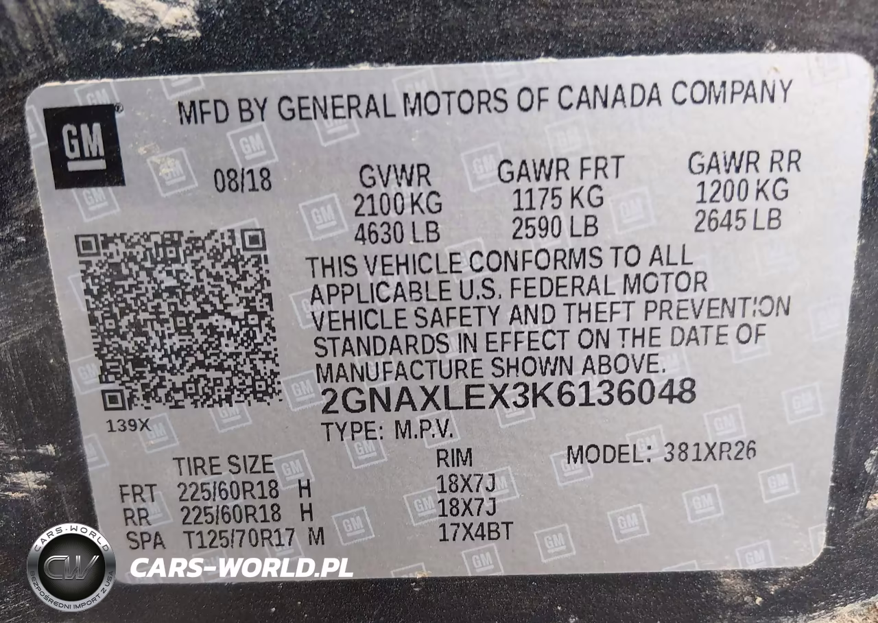 2019 Chevrolet Equinox Lt VIN:2GNAXLEX3K6136048 - 9