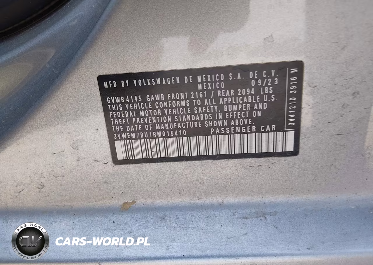 2024 Volkswagen Jetta 1.5T Se VIN:3VWEM7BU1RM015410 - 9