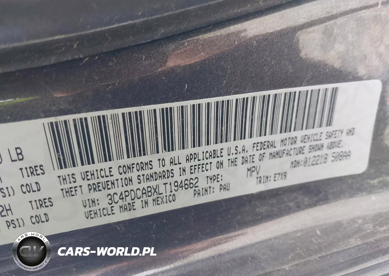 2020 Dodge Journey Se Value VIN:3C4PDCABXLT194662 - 9