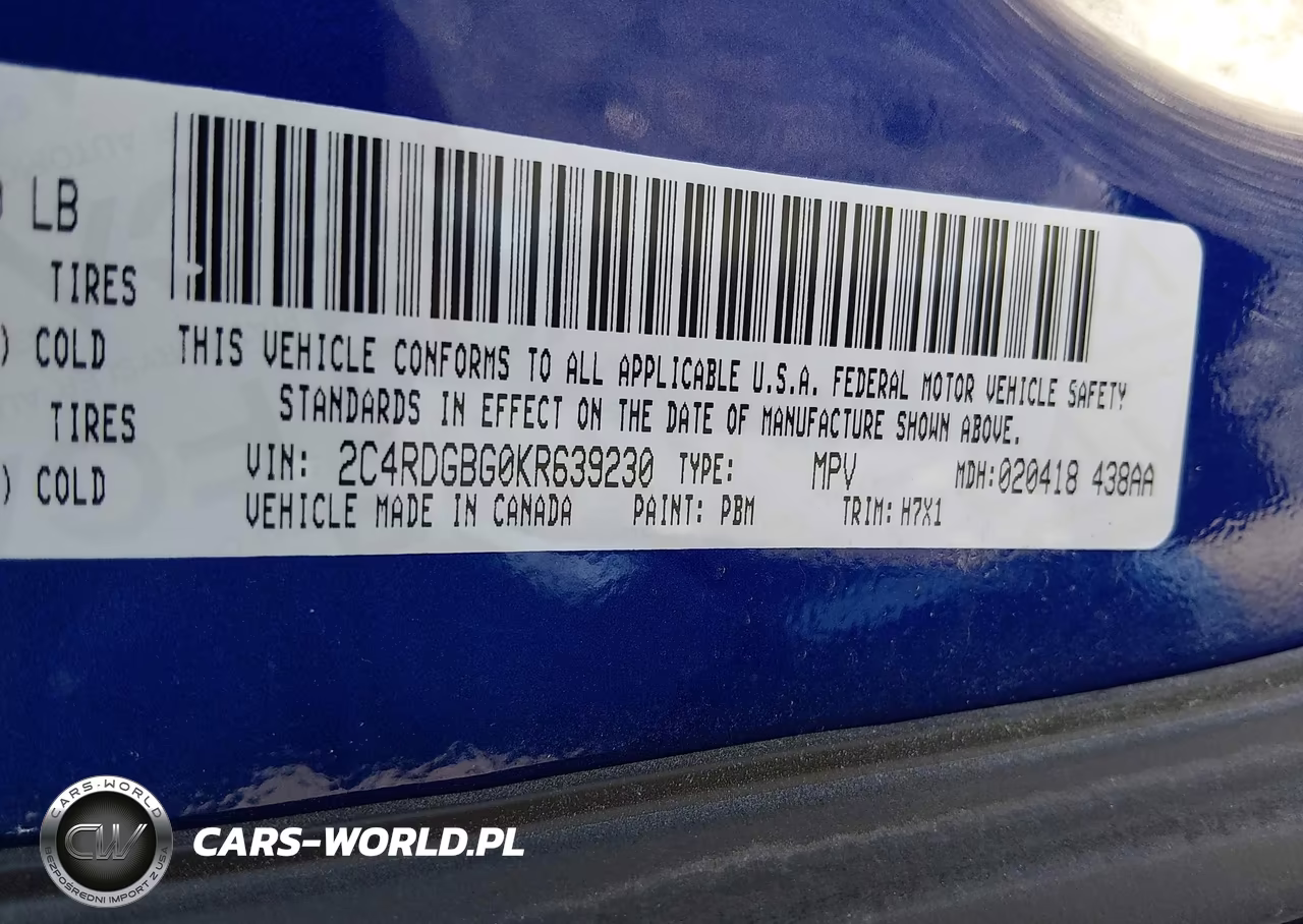 2019 Dodge Grand Caravan Se VIN:2C4RDGBG0KR639230 - 9