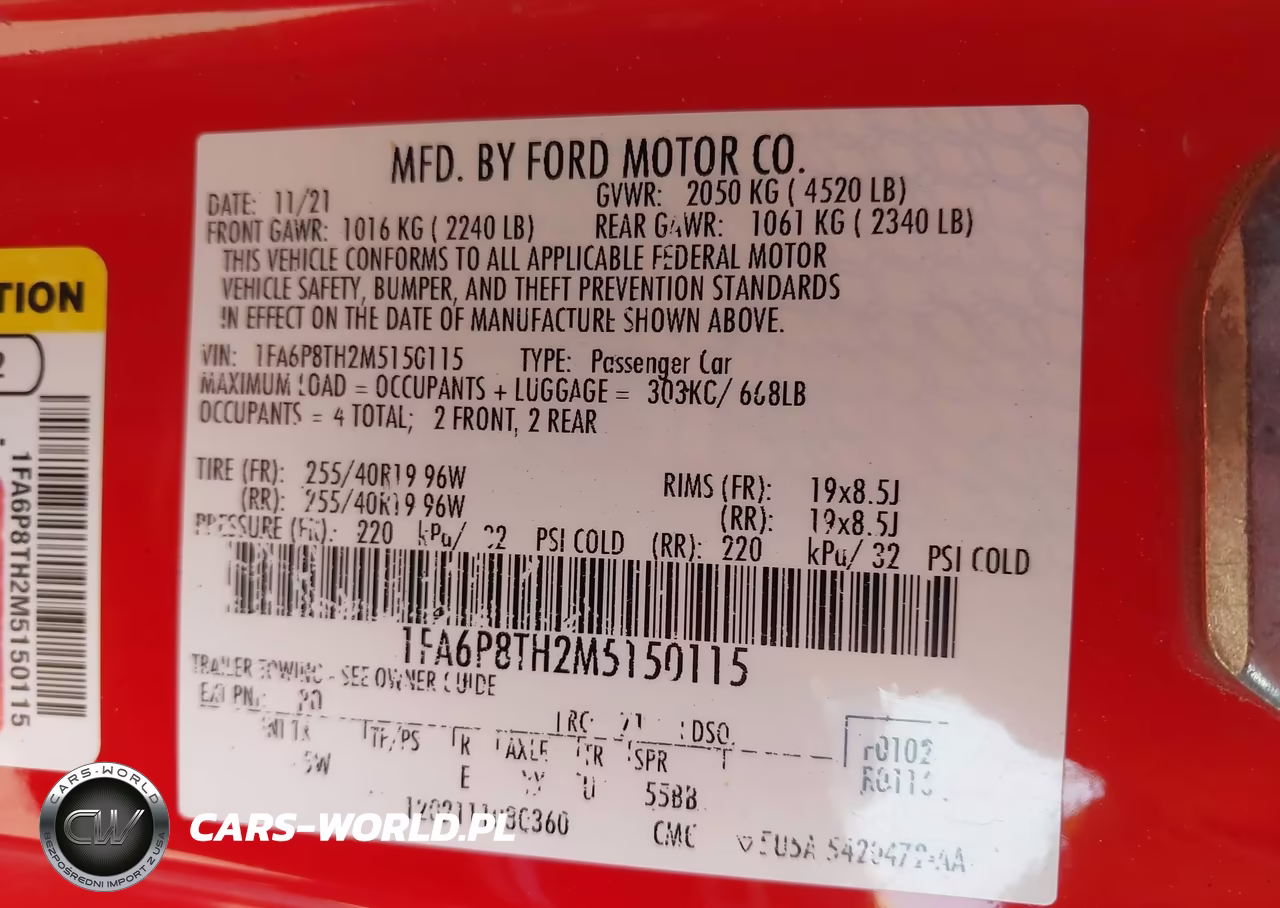 2021 Ford Mustang Ecoboost Premium Fastback VIN:1FA6P8TH2M5150115 - 9