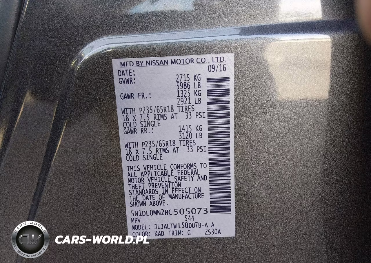 2017 Infiniti Qx60 VIN:5N1DL0MN2HC505073 - 9