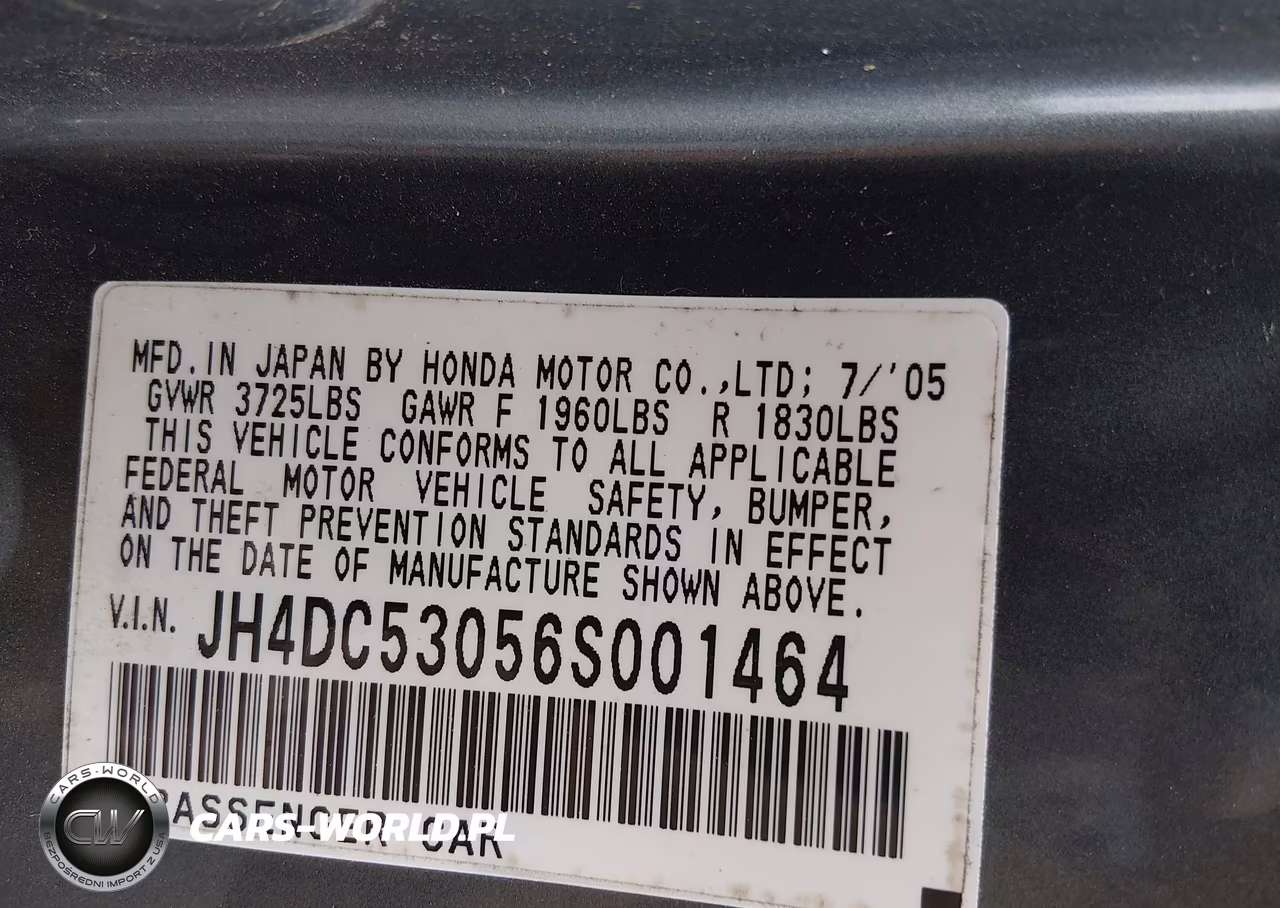 2006 Acura Rsx Type S VIN:JH4DC53056S001464 - 9