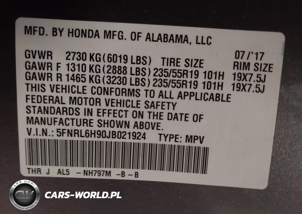 2018 Honda Odyssey Elite VIN:5FNRL6H90JB021924 - 9
