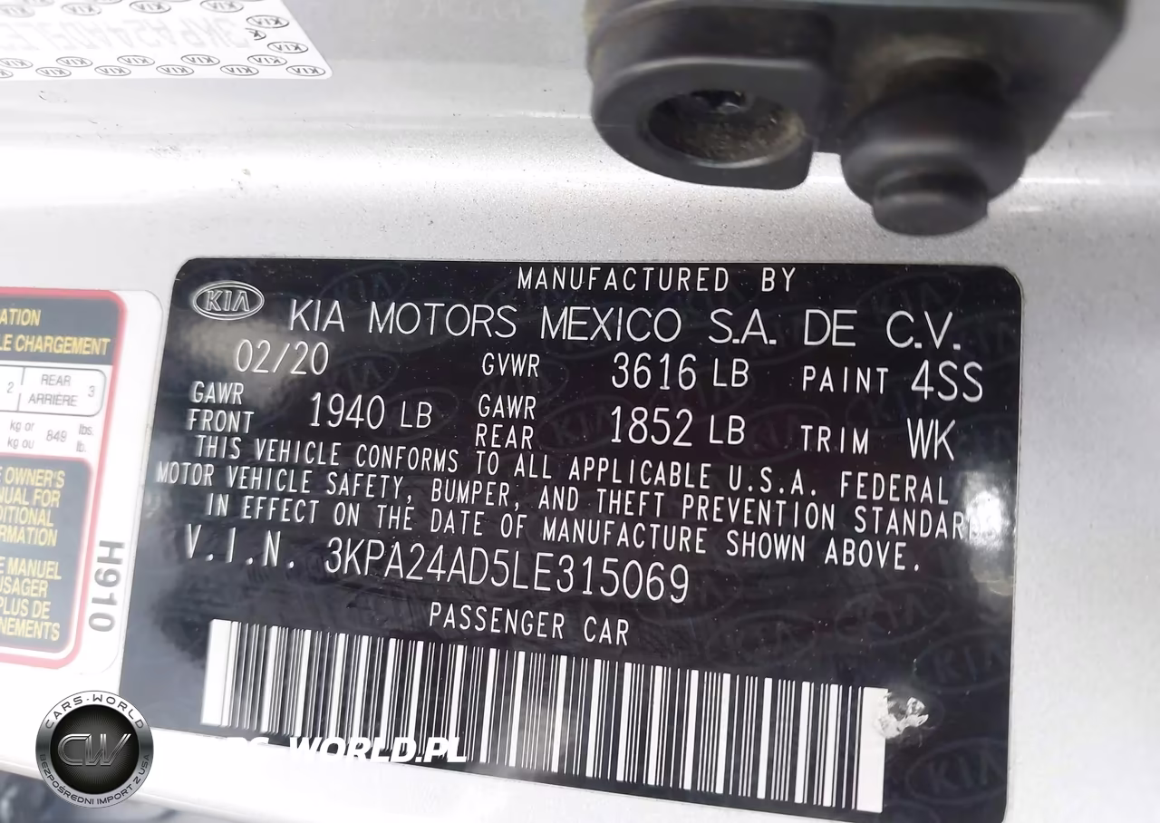 2020 Kia Rio S VIN:3KPA24AD5LE315069 - 9