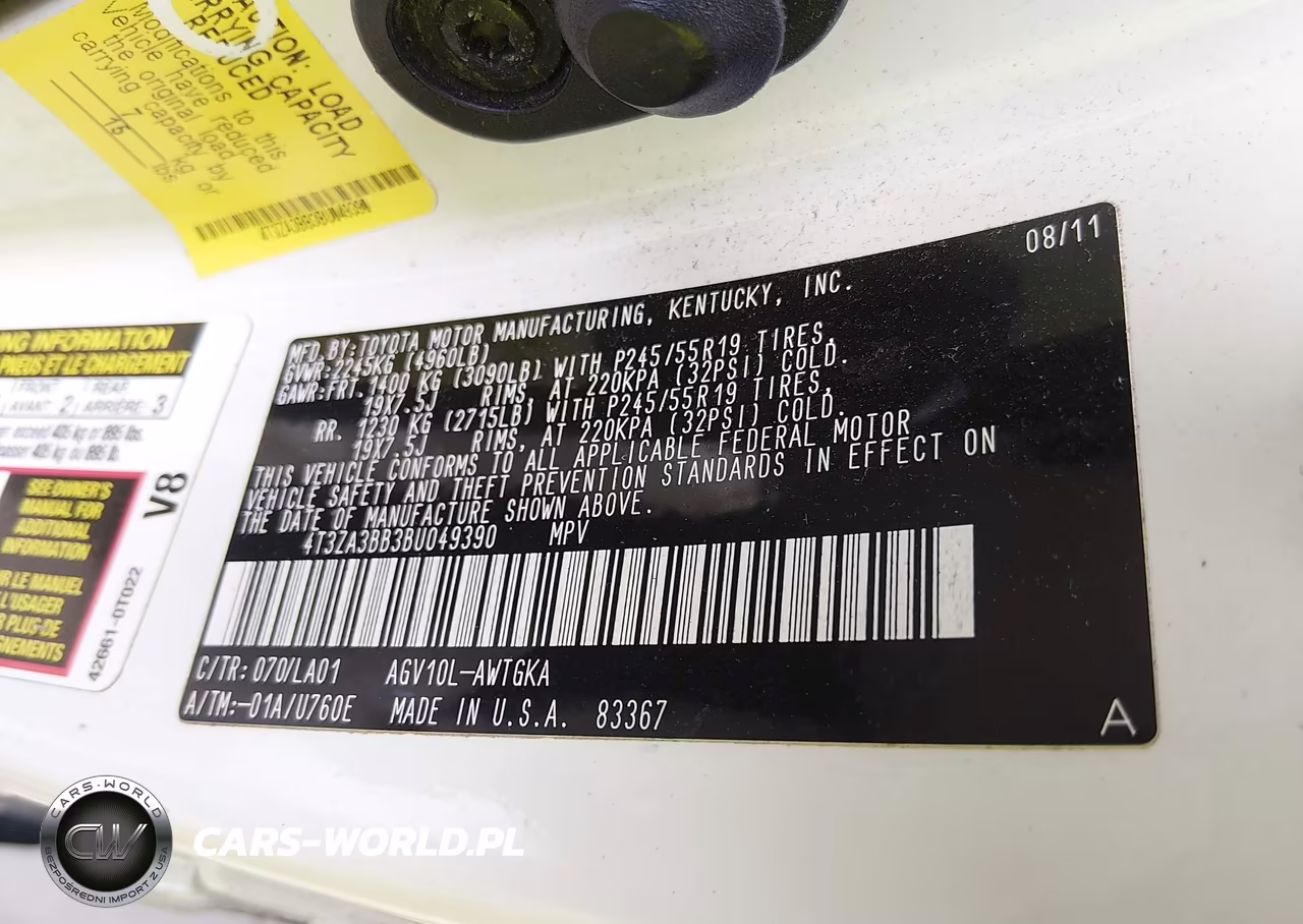 2011 Toyota Venza VIN:4T3ZA3BB3BU049390 - 9