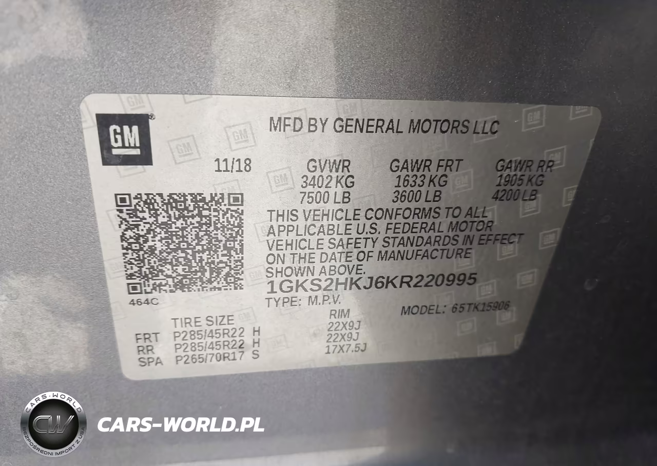 2019 GMC Yukon Xl Denali VIN:1GKS2HKJ6KR220995 - 9