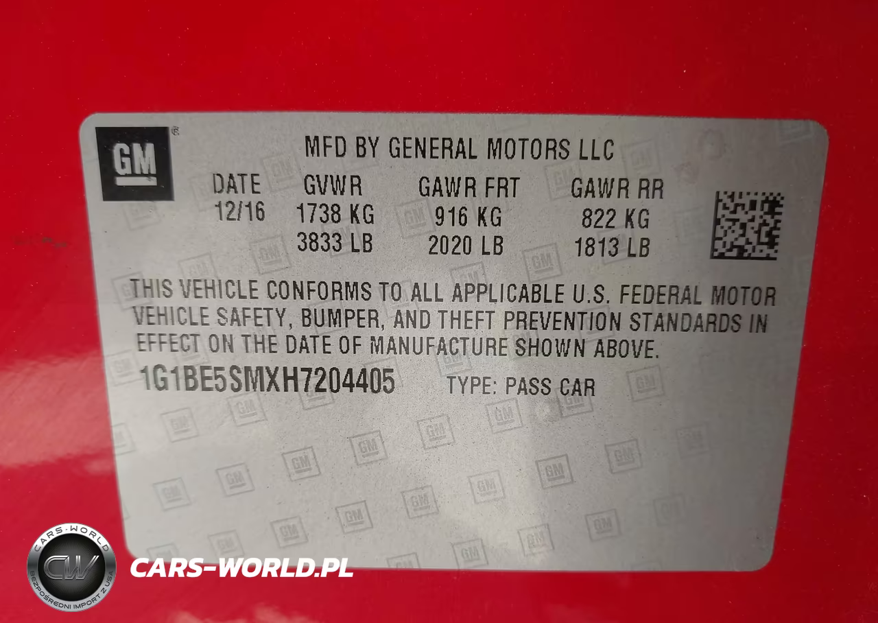 2017 Chevrolet Cruze Lt Auto VIN:1G1BE5SMXH7204405 - 9