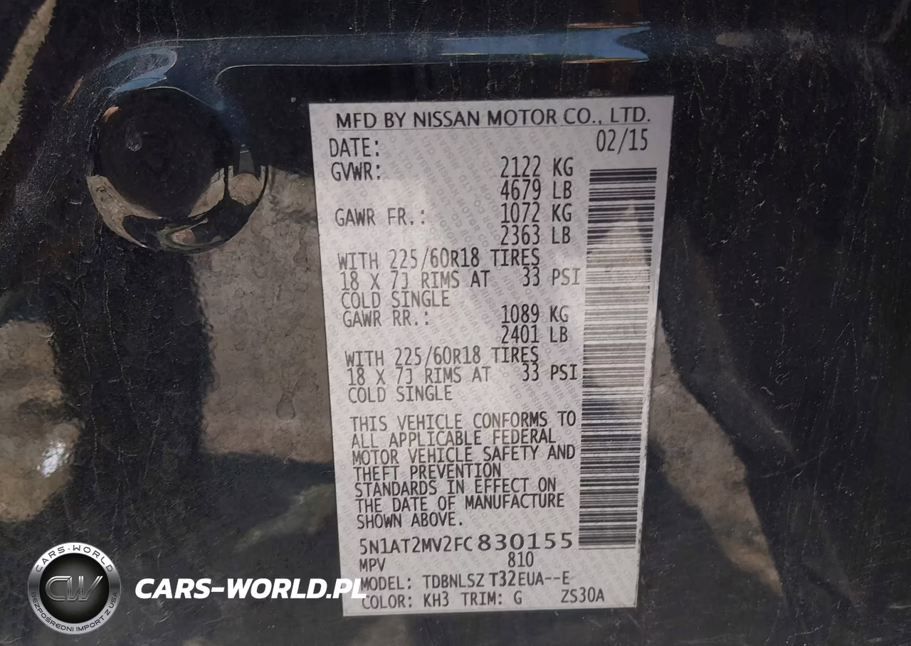 2015 Nissan Rogue Sl VIN:5N1AT2MV2FC830155 - 9