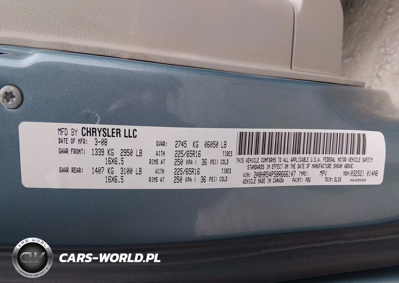2008 Chrysler Town & Country Touring VIN:2A8HR54P58R666147 - 9