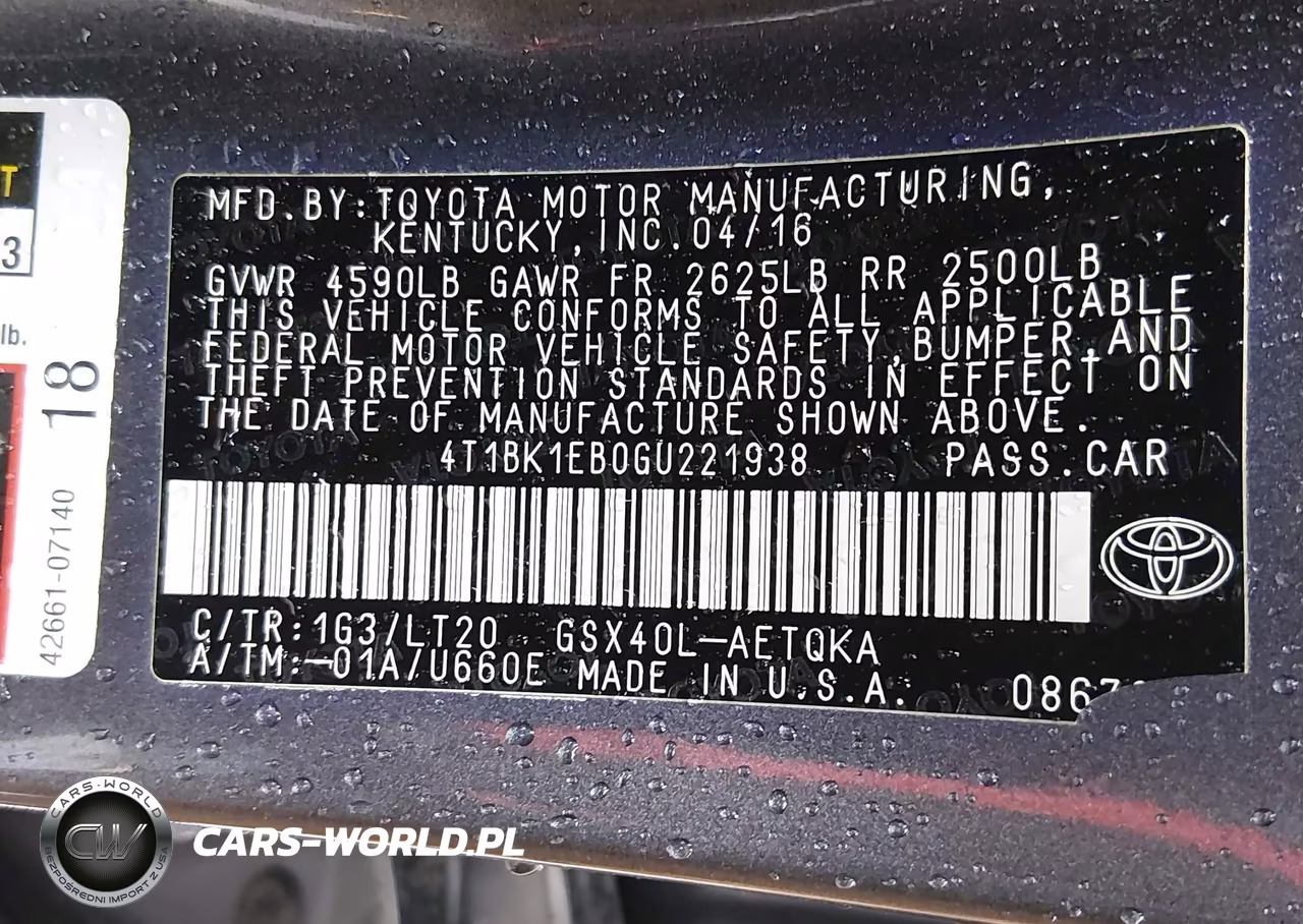 2016 Toyota Avalon Touring VIN:4T1BK1EB0GU221938 - 9