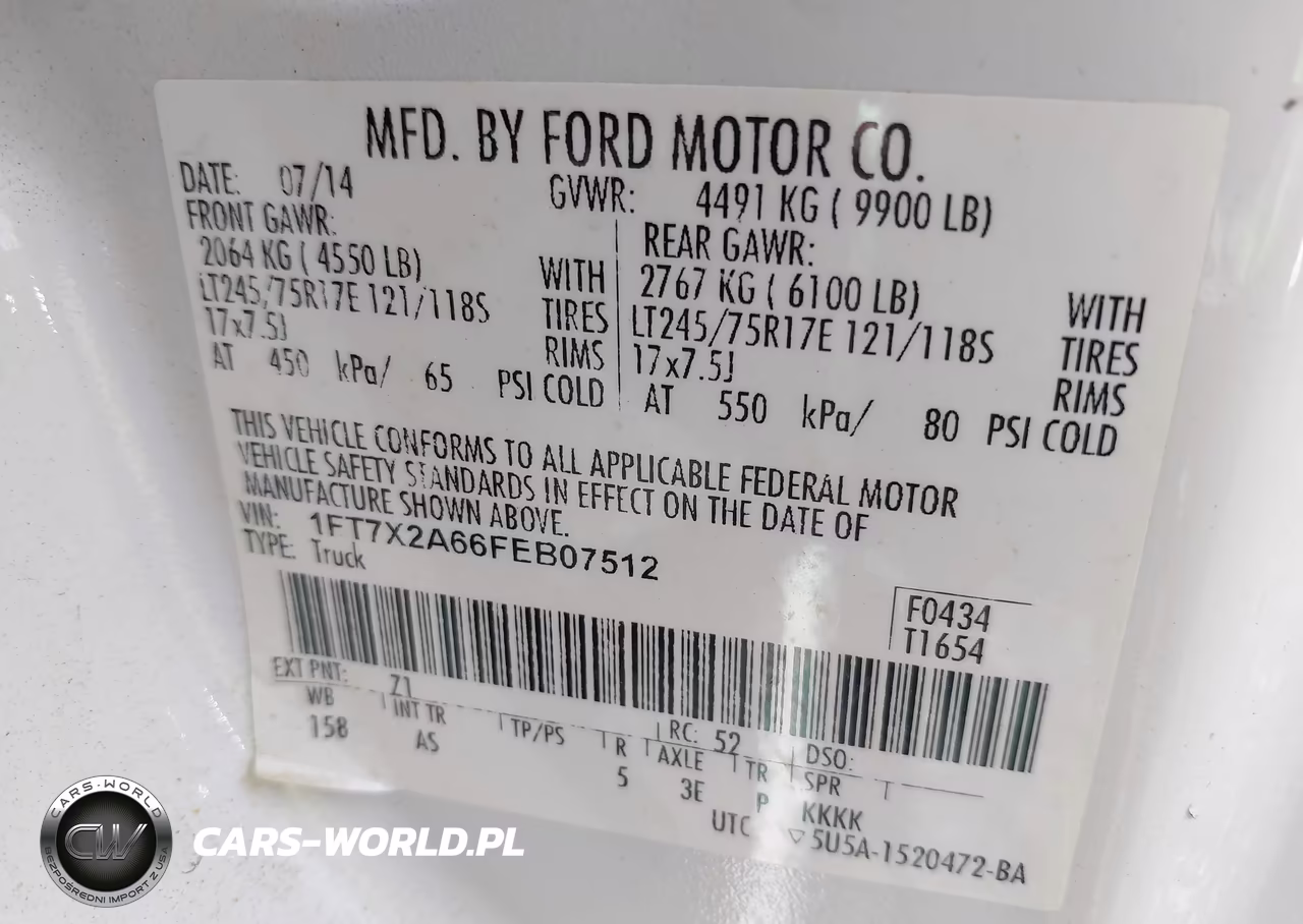2015 Ford F-250 Xl VIN:1FT7X2A66FEB07512 - 9