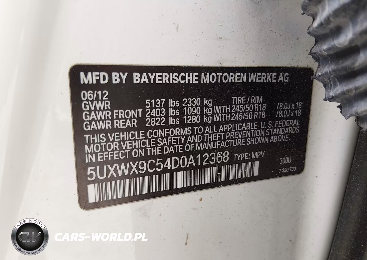 2013 BMW X3 xDrive28I VIN:5UXWX9C54D0A12368 - 9