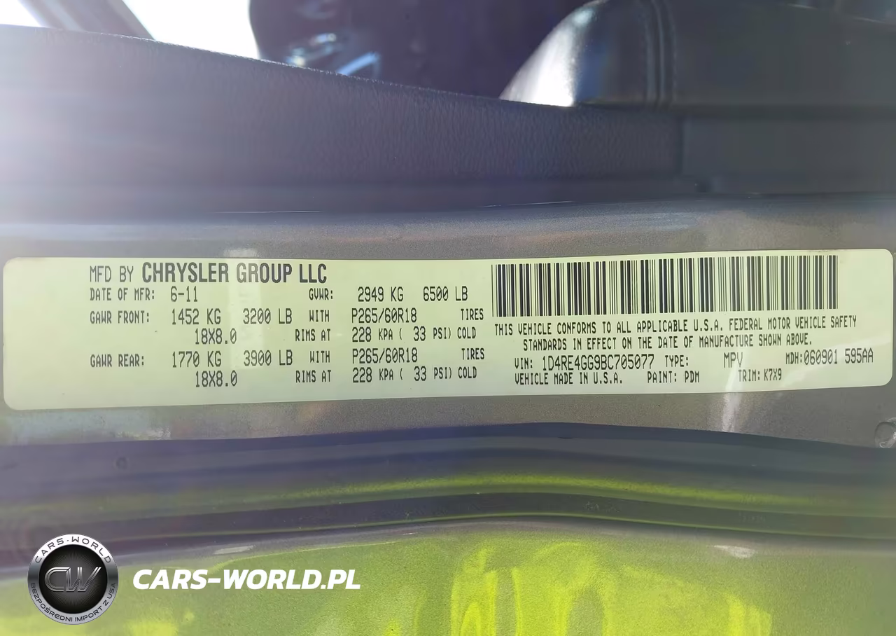 2011 Dodge Durango Crew VIN:1D4RE4GG9BC705077 - 9