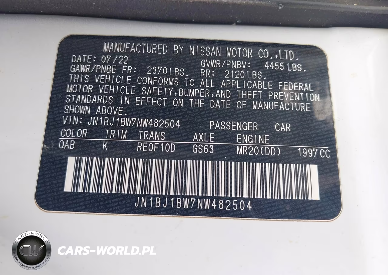 2022 Nissan Rogue Sport Sv Awd Xtronic Cvt VIN:JN1BJ1BW7NW482504 - 9