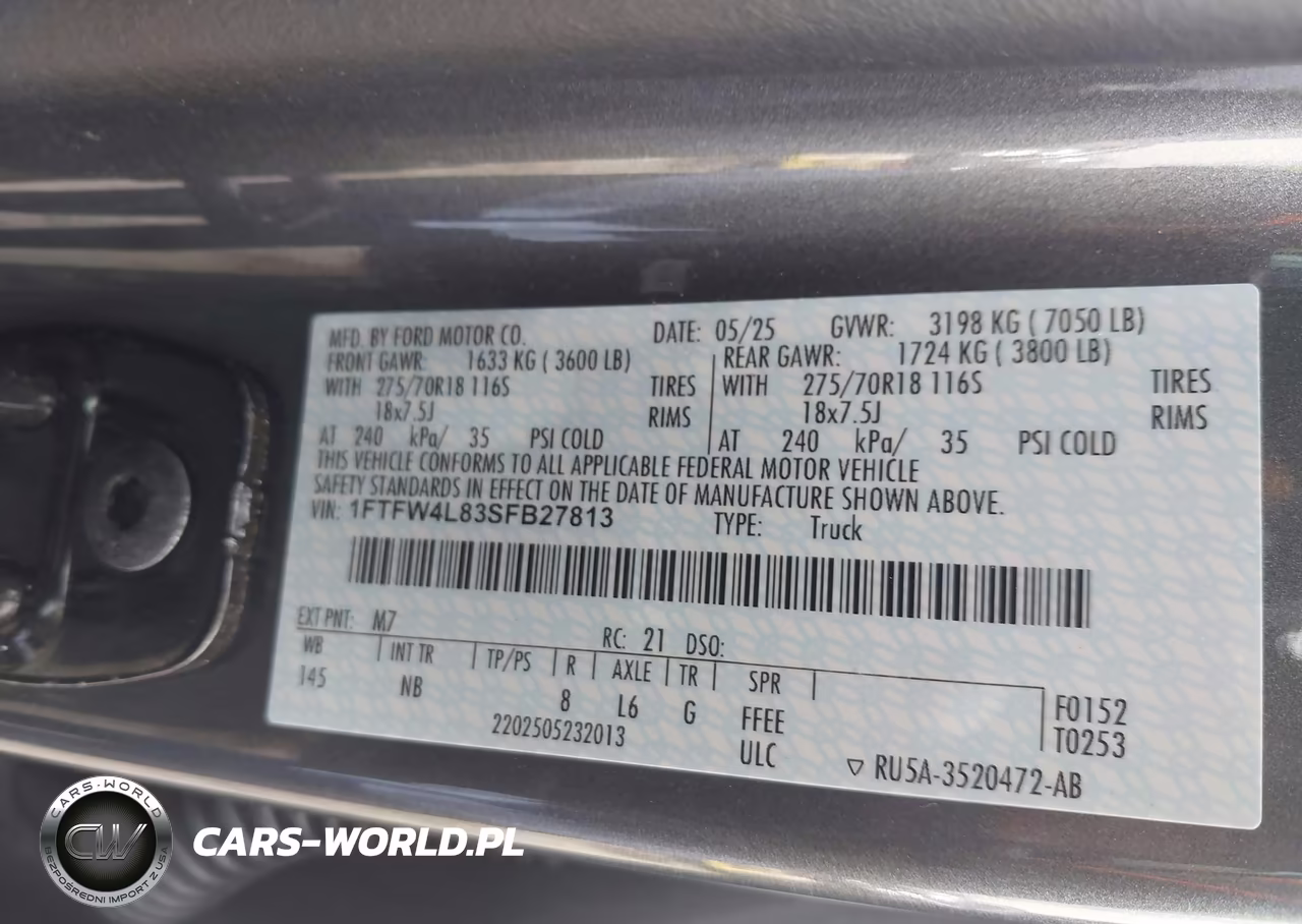 2025 Ford F-150 Tremor VIN:1FTFW4L83SFB27813 - 9