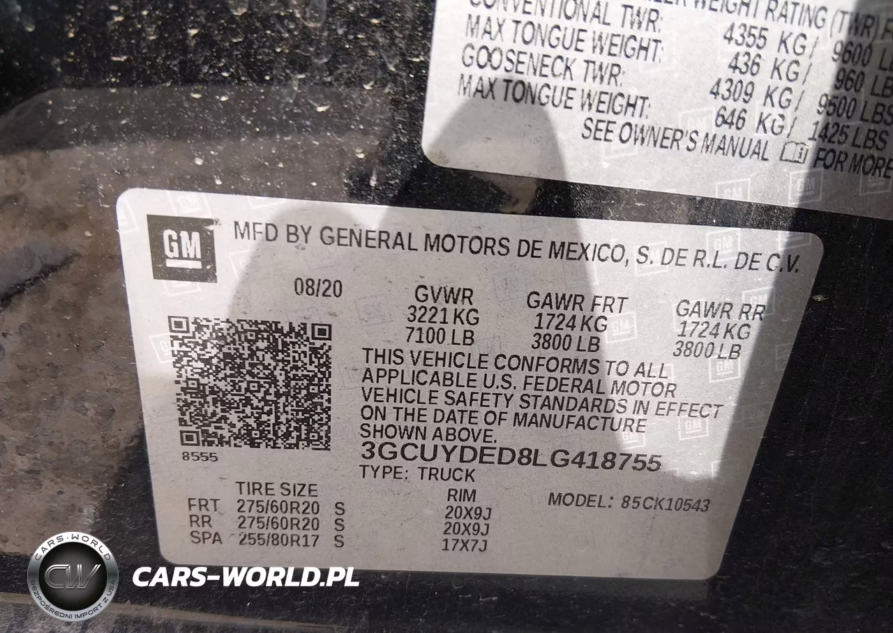 2020 Chevrolet Silverado 1500 4Wd Short Bed Lt VIN:3GCUYDED8LG418755 - 9