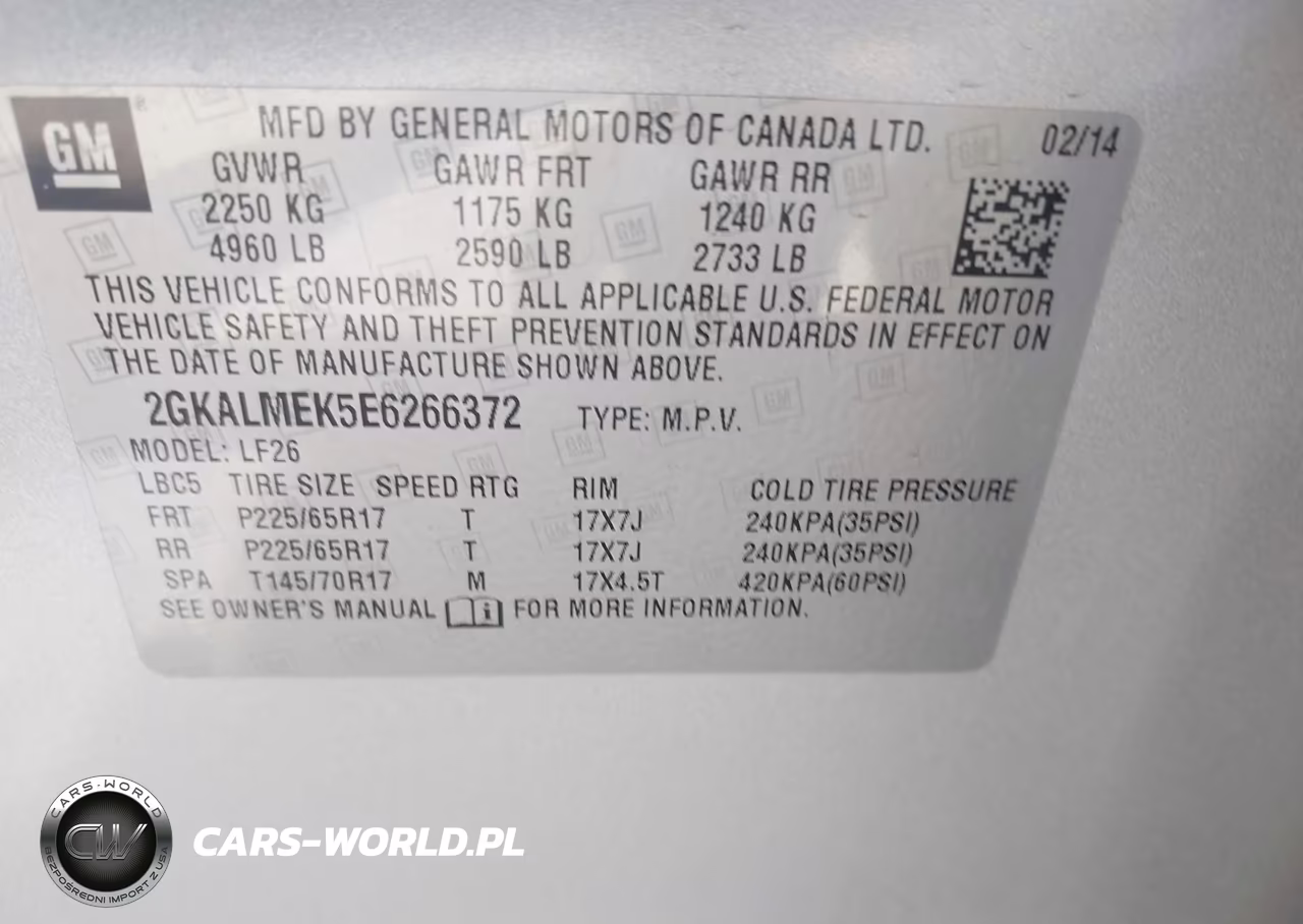 2014 GMC Terrain Sle-1 VIN:2GKALMEK5E6266372 - 9
