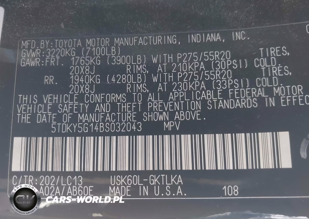 2011 Toyota Sequoia Limited 5.7L V8 VIN:5TDKY5G14BS032043 - 9