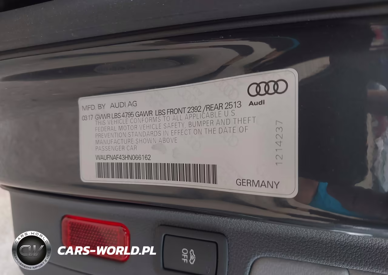 2017 Audi A4 2.0T Premium VIN:WAUFNAF43HN066162 - 9