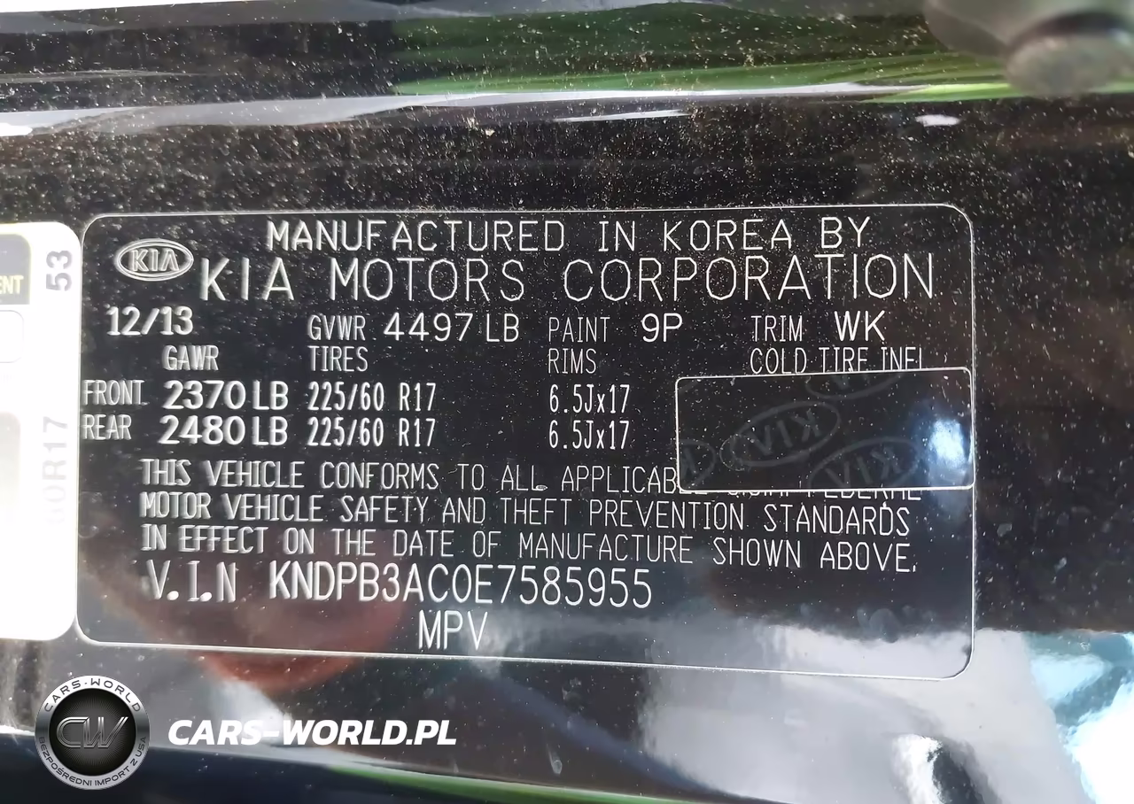 2014 Kia Sportage Lx VIN:KNDPB3AC0E7585955 - 9
