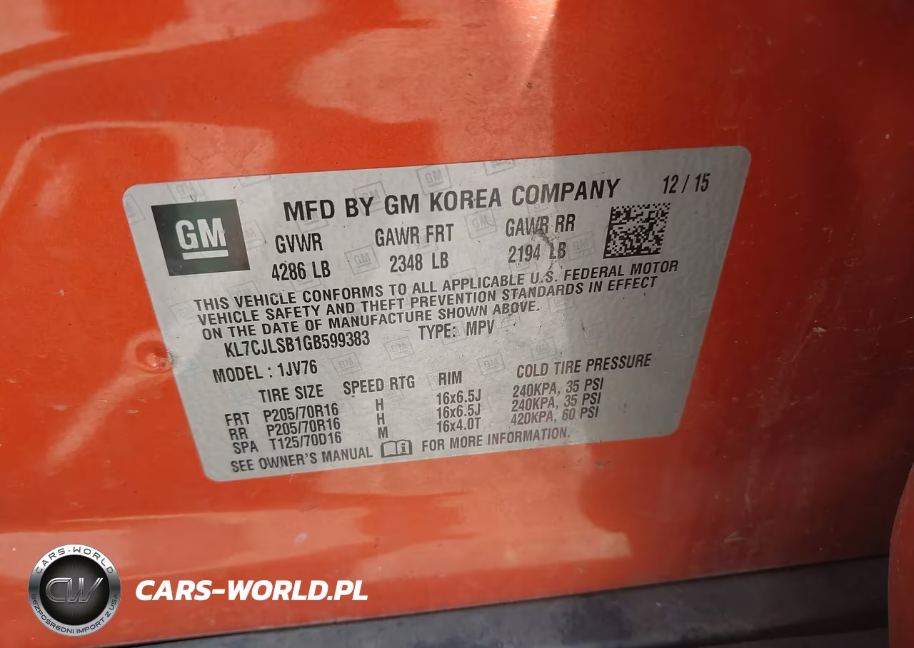 2016 Chevrolet Trax Lt VIN:KL7CJLSB1GB599383 - 9