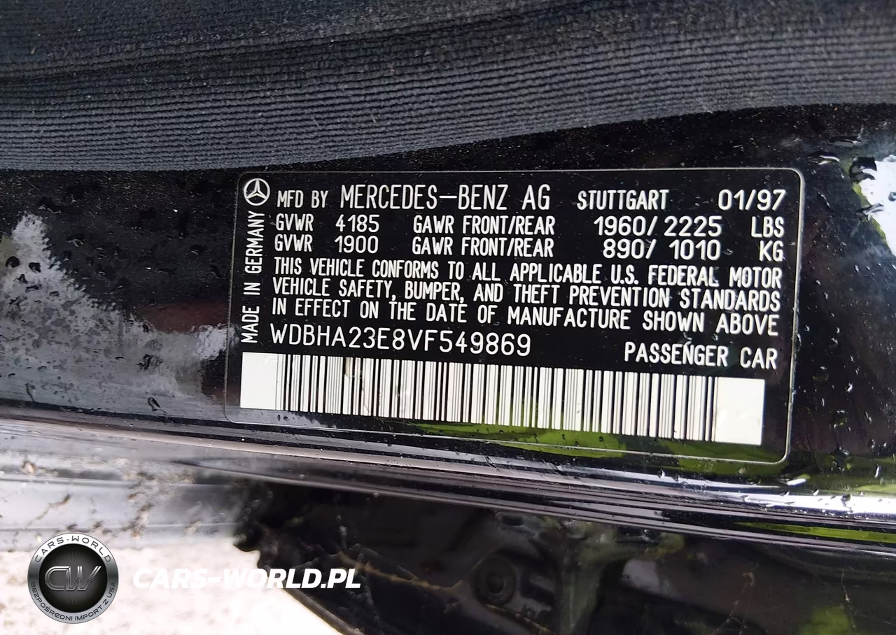 1997 Mercedes-Benz C 230 VIN:WDBHA23E8VF549869 - 9