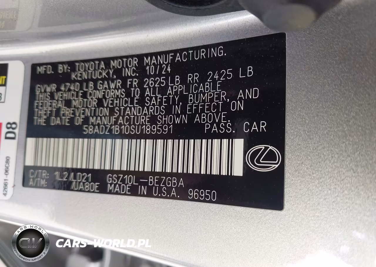 2025 Lexus Es 350 VIN:58ADZ1B10SU189591 - 9