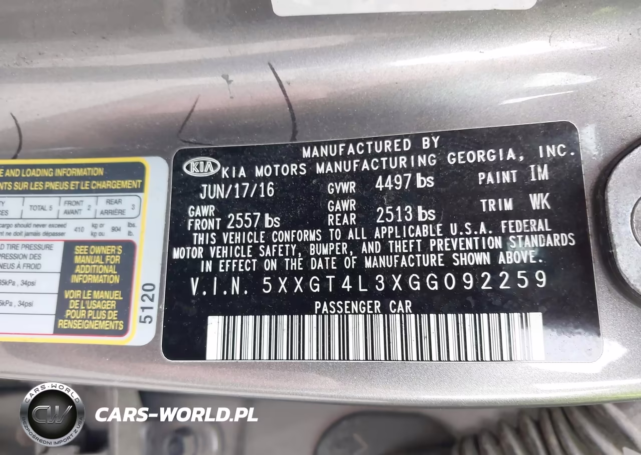 2016 Kia Optima Lx VIN:5XXGT4L3XGG092259 - 9