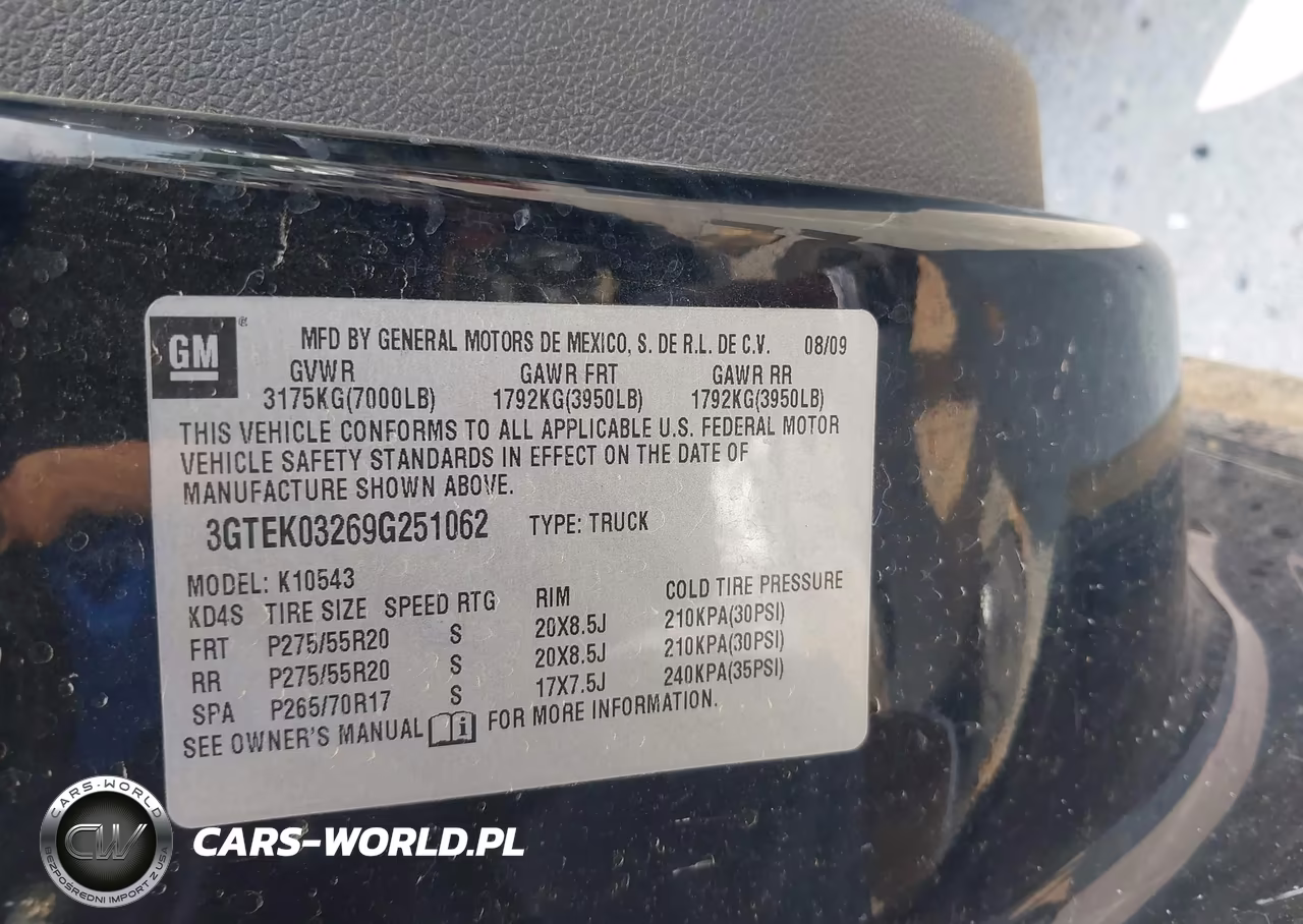 2009 GMC Sierra 1500 Denali VIN:3GTEK03269G251062 - 9