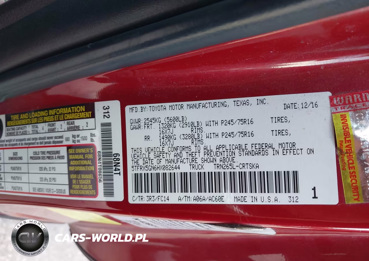 2017 Toyota Tacoma Sr5 VIN:5TFRX5GN6HX082644 - 9