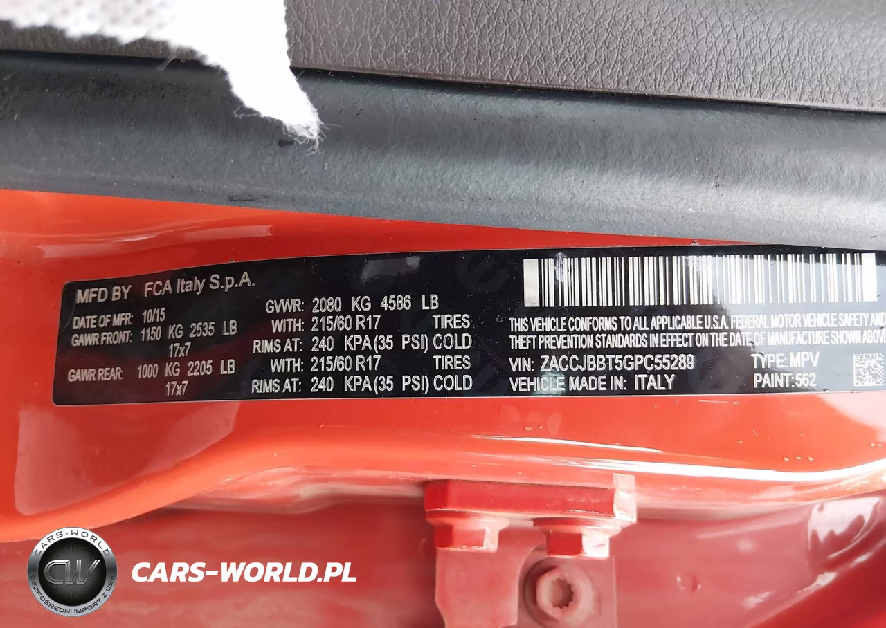 2016 Jeep Renegade Latitude VIN:ZACCJBBT5GPC55289 - 9