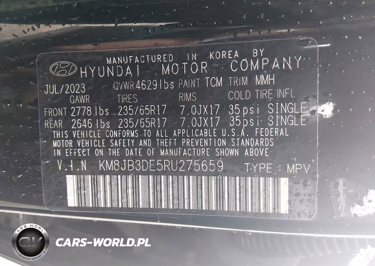 2024 Hyundai Tucson Sel VIN:KM8JB3DE5RU275659 - 9