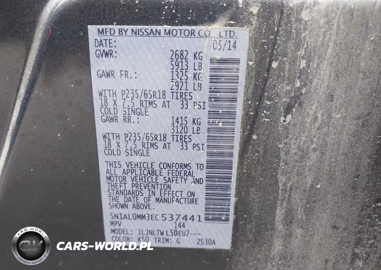 2014 Infiniti Qx60 VIN:5N1AL0MM3EC537441 - 9