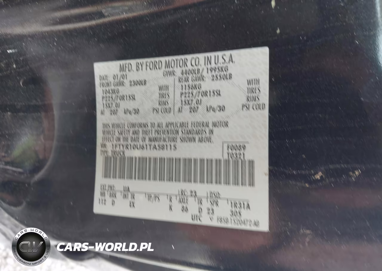 2001 Ford Ranger Edge-Xl-Xlt VIN:1FTYR10U61TA58115 - 9