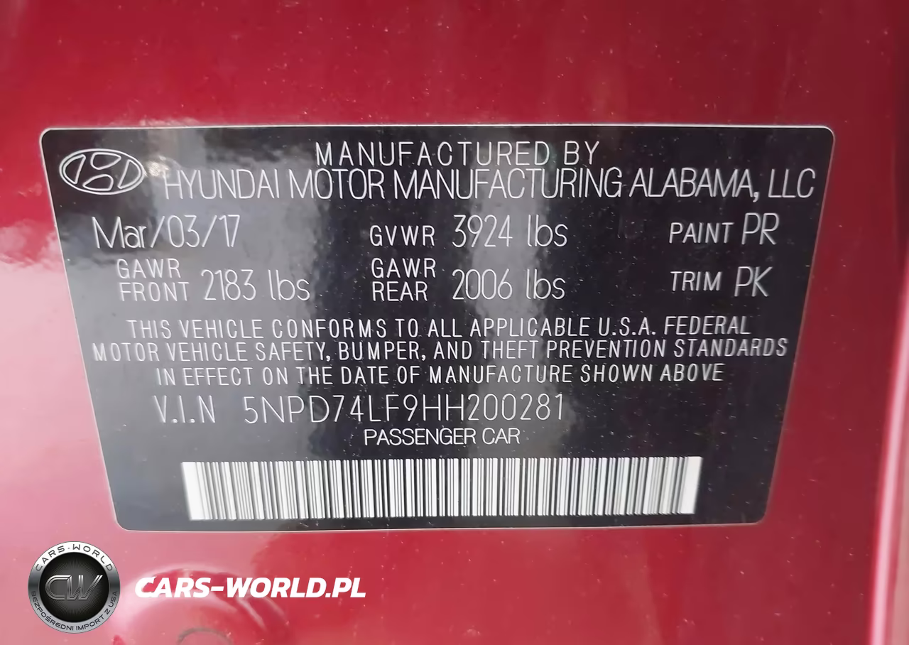 2017 Hyundai Elantra Se VIN:5NPD74LF9HH200281 - 9