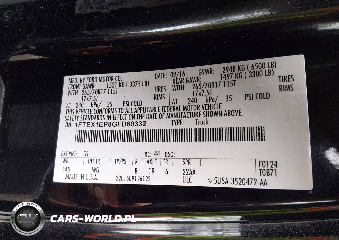 2016 Ford F-150 Xl VIN:1FTEX1EP8GFD60332 - 9