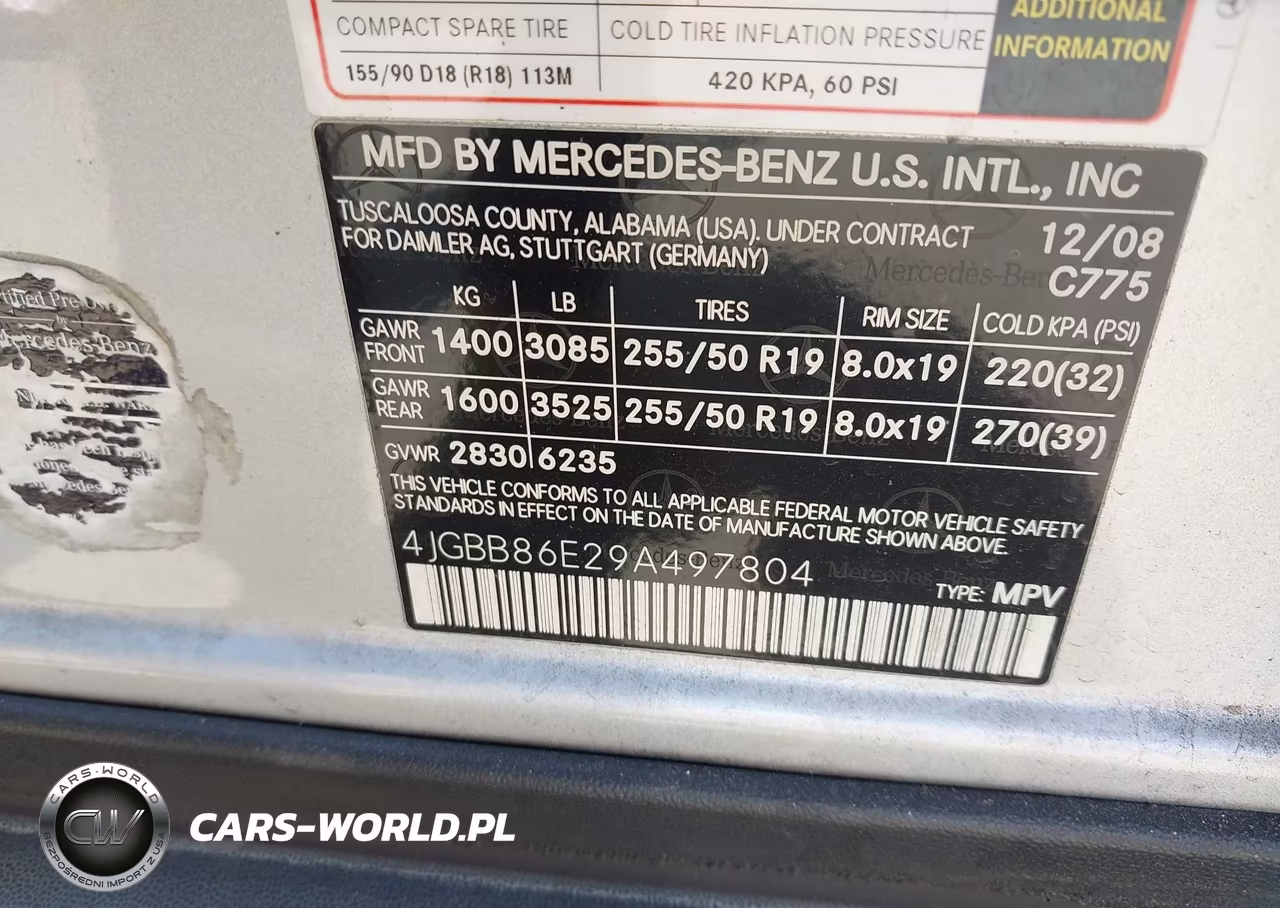 2009 Mercedes-Benz Ml 350 4Matic VIN:4JGBB86E29A497804 - 9