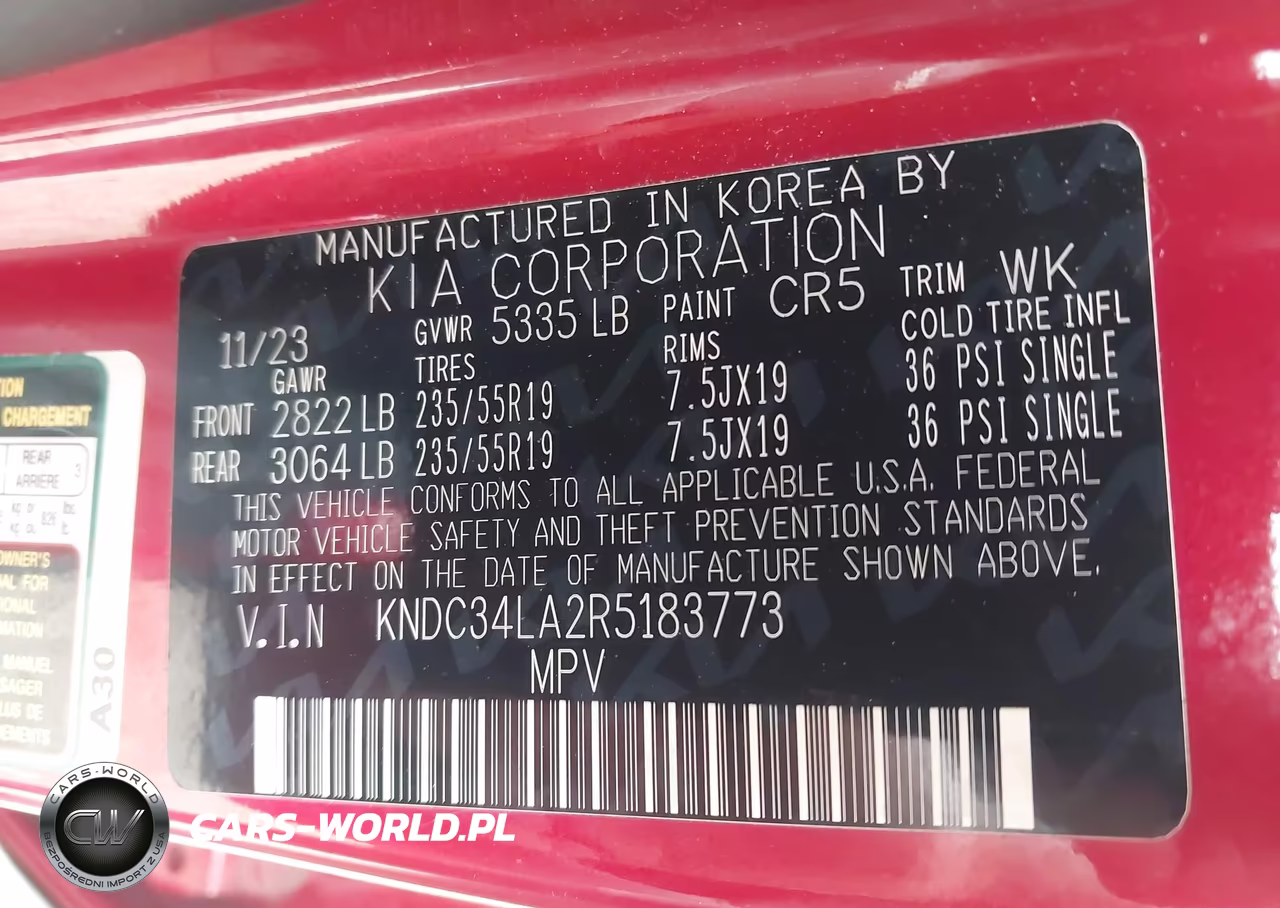 2024 Kia Ev6 Wind VIN:KNDC34LA2R5183773 - 9